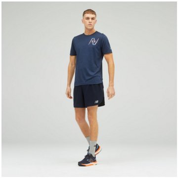New Balance T-ShirtsGraphic Impact Run Short Sleeve blau