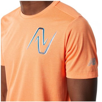 New Balance T-ShirtsGraphic Impact Run Short Sleeve orange