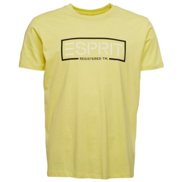 Esprit T-Shirts basic gelb