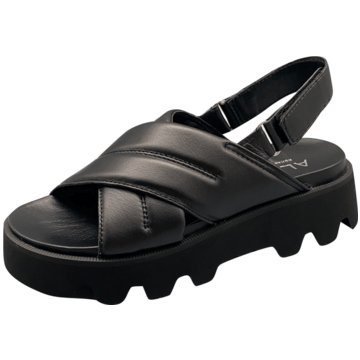 Alpe Woman Shoes Plateau Sandalette24026405 schwarz