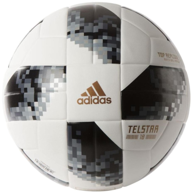 Telstar Top Replique Trainingsball WM 2018 weiß schwarz CE8091 Herren Fußbälle von adidas