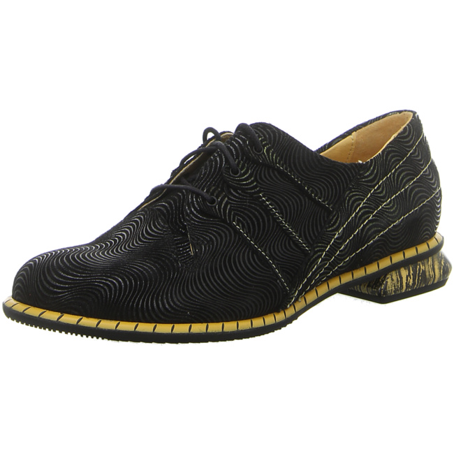 5333A SCHWARZ/GELB Bequeme Schnürschuhe für Damen von Simen
